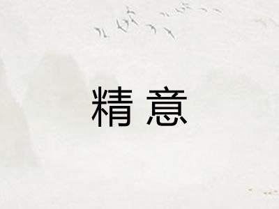 精意 精意
