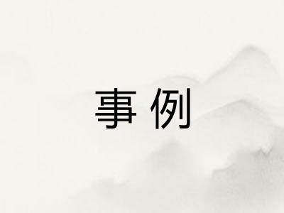 事例 事例