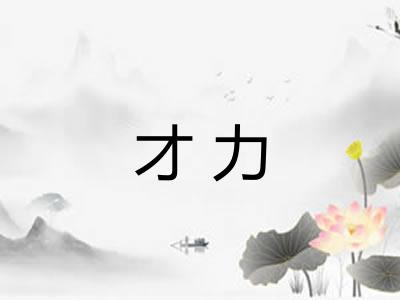 才力 才力