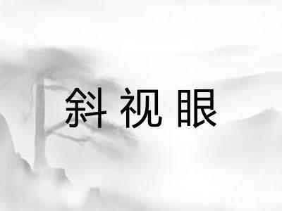斜视眼 斜视眼