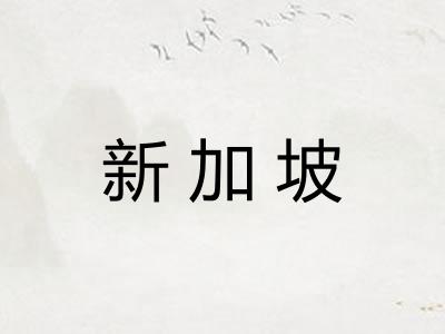 新加坡