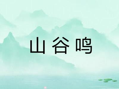 山谷鸣
