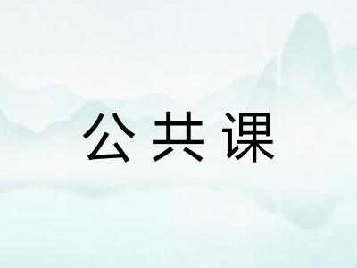 公共课 公共课