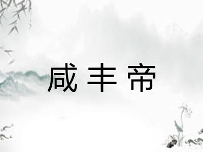 咸丰帝 咸丰帝