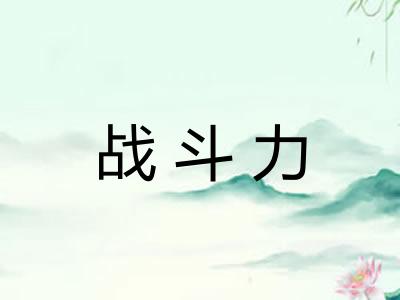 战斗力 战斗力