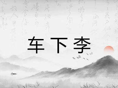 车下李 车下李