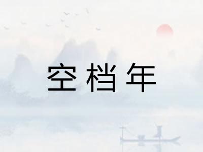空档年 空档年