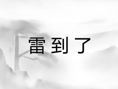 雷到了 雷到了