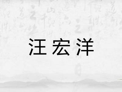 汪宏洋 汪宏洋