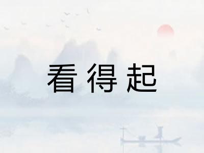 看得起