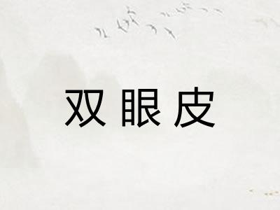 双眼皮 双眼皮