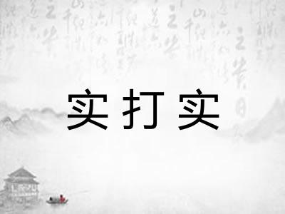 实打实 实打实
