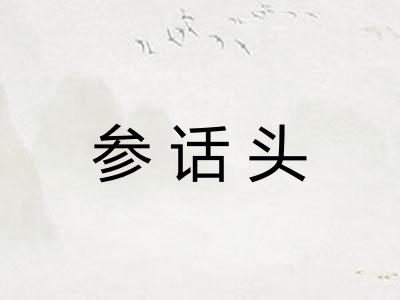参话头
