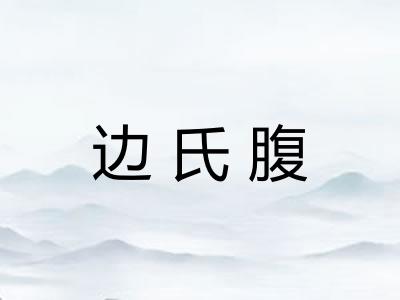 边氏腹 边氏腹
