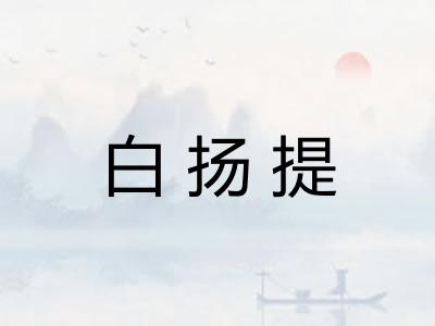 白扬提