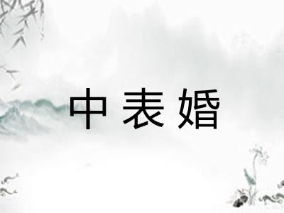 中表婚 中表婚