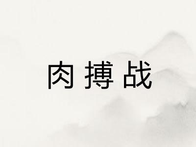 肉搏战 肉搏战
