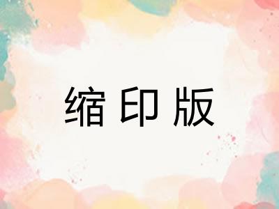 缩印版 缩印版
