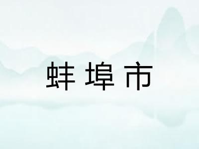 蚌埠市 蚌埠市