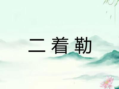 二着勒 二着勒