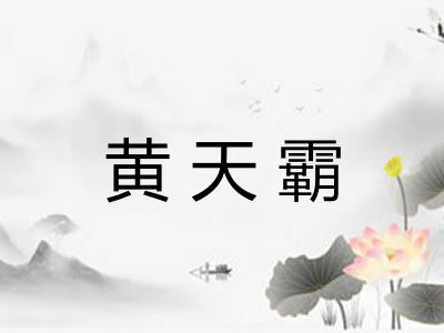 黄天霸 黄天霸