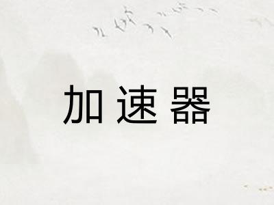 加速器 加速器