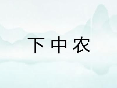 下中农 下中农