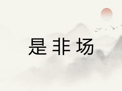 是非场