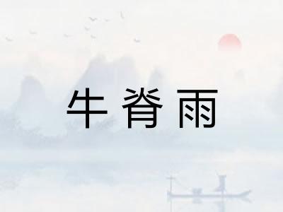 牛脊雨