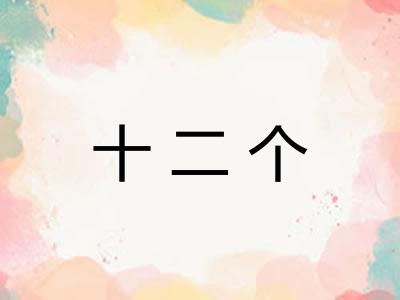 十二个 十二个
