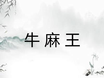牛麻王 牛麻王