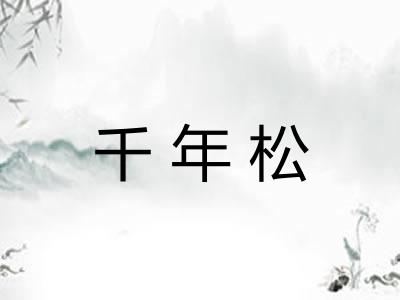 千年松 千年松