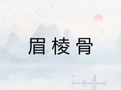 眉棱骨 眉棱骨