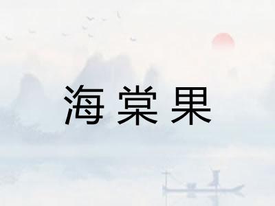 海棠果 海棠果