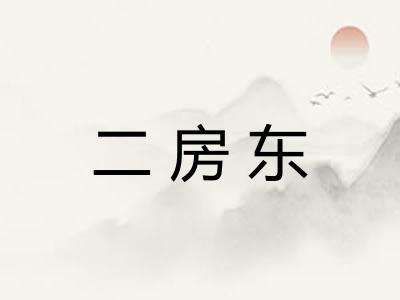 二房东 二房东