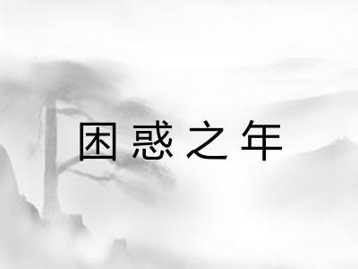 困惑之年