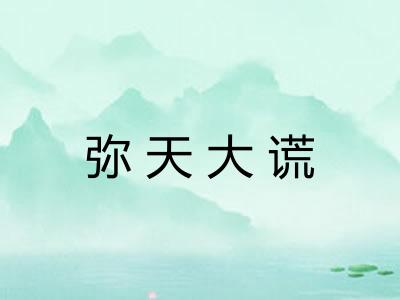 弥天大谎 弥天大谎