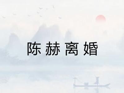 陈赫离婚