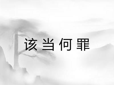 该当何罪 该当何罪