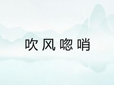 吹风唿哨 吹风唿哨