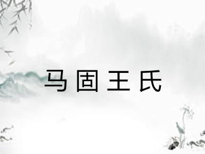 马固王氏