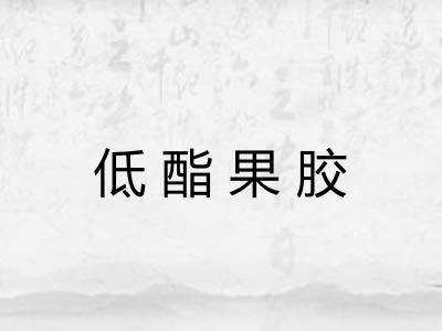低酯果胶 低酯果胶