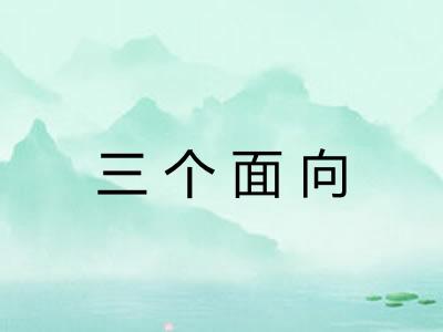 三个面向 三个面向