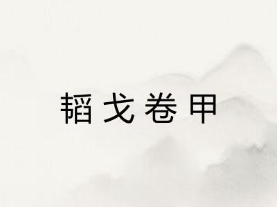 韬戈卷甲 韬戈卷甲