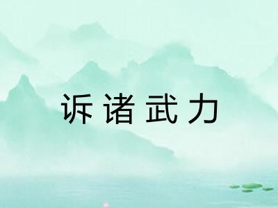 诉诸武力 诉诸武力