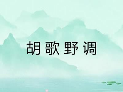 胡歌野调