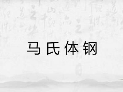 马氏体钢 马氏体钢