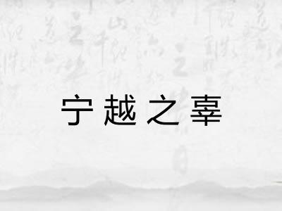 宁越之辜 宁越之辜