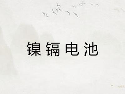 镍镉电池 镍镉电池