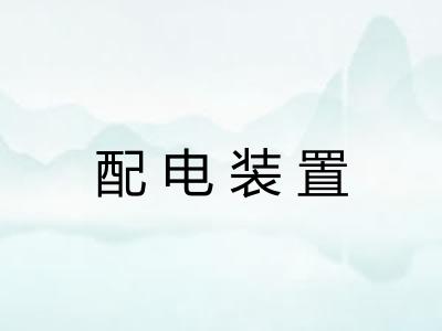 配电装置 配电装置